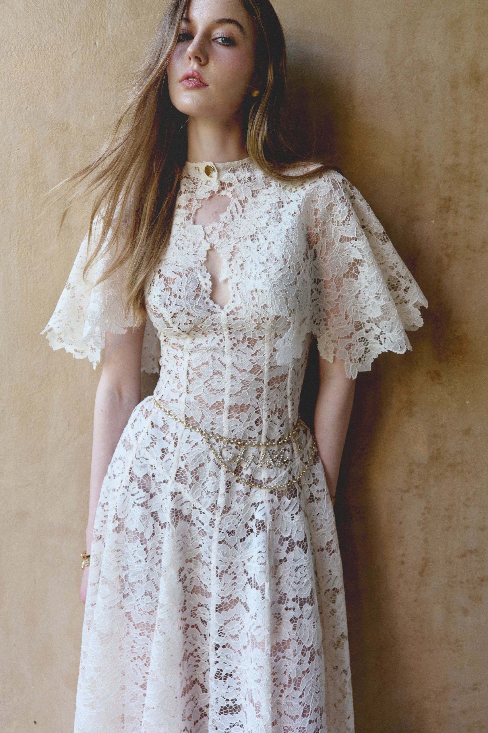 Paris Cape Dress - White