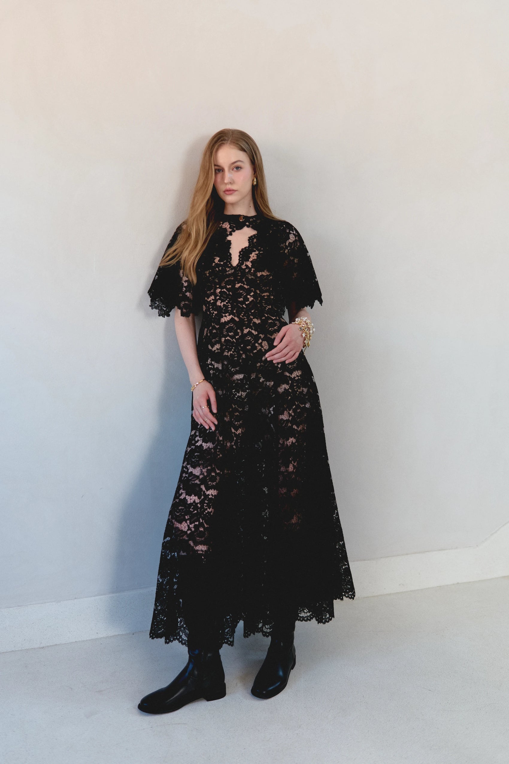 Paris Cape Dress - Black