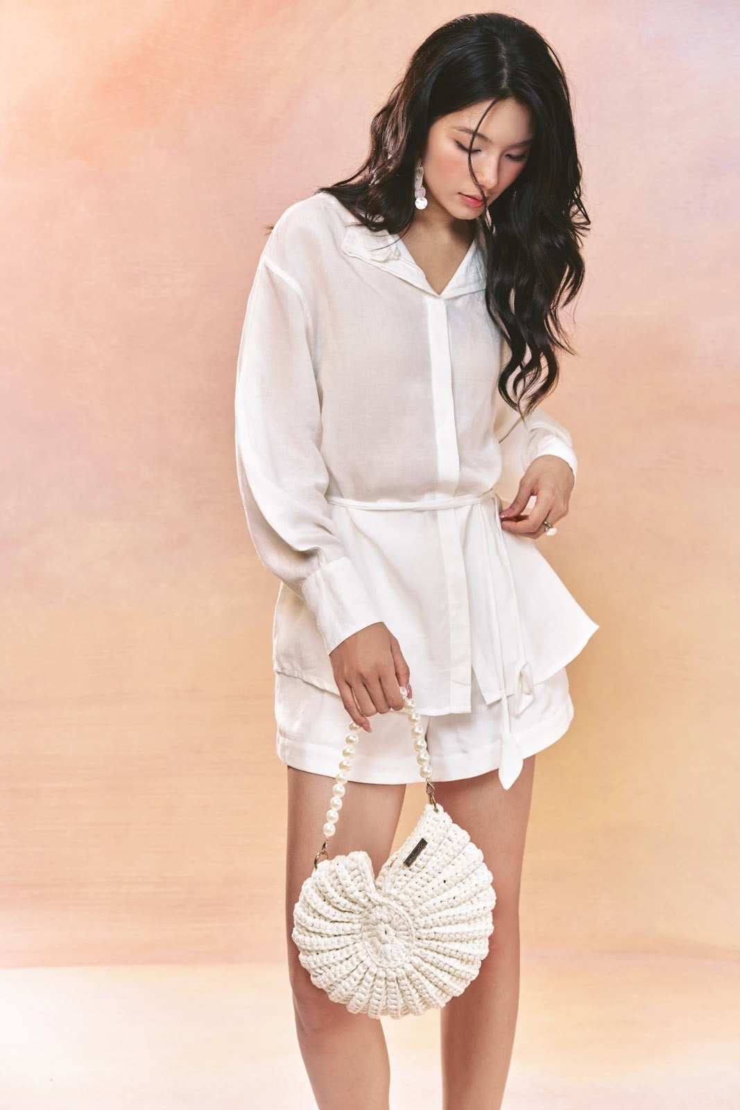 Relaxed Shirt and High Waist Shorts Set - Image 4