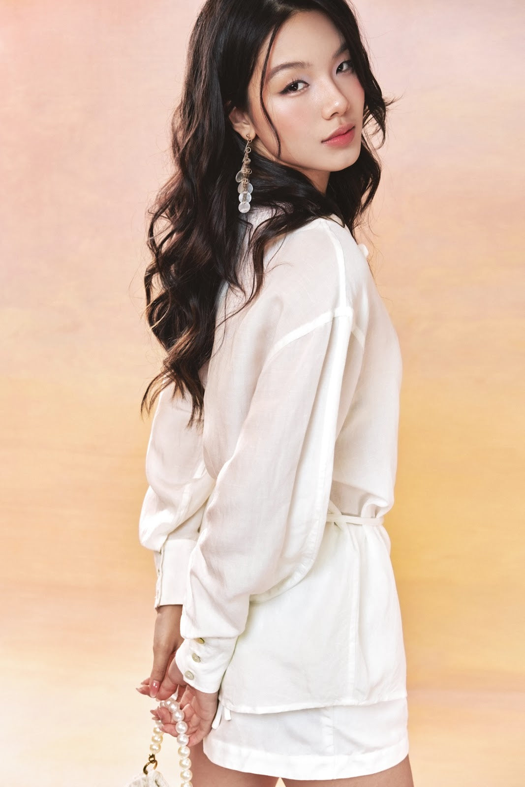 Relaxed Shirt and High Waist Shorts Set - Image 5