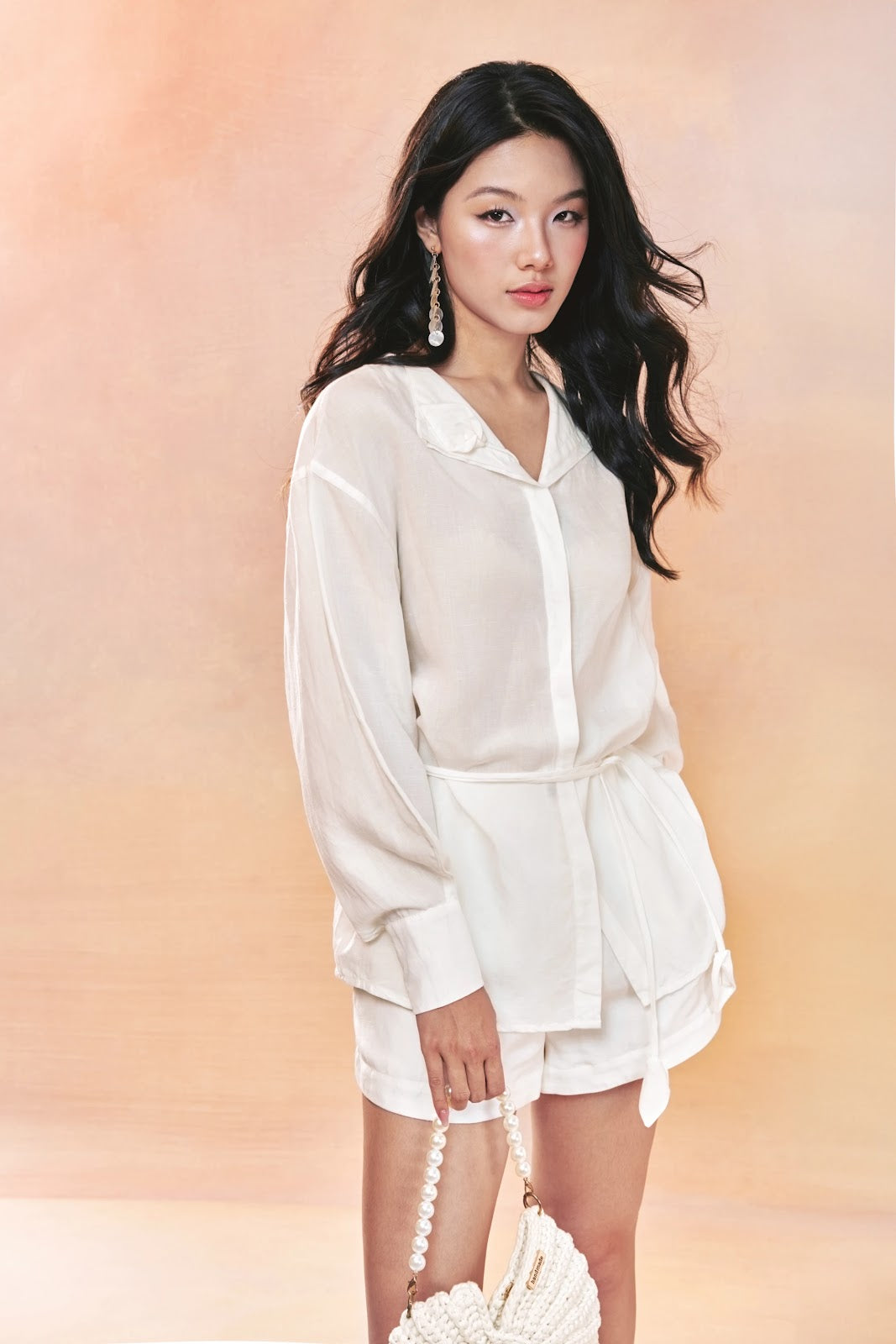 Relaxed Shirt and High Waist Shorts Set - Image 6