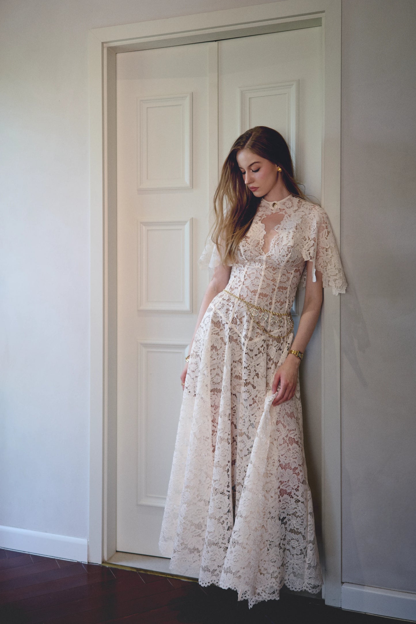 Cape Lace Dress