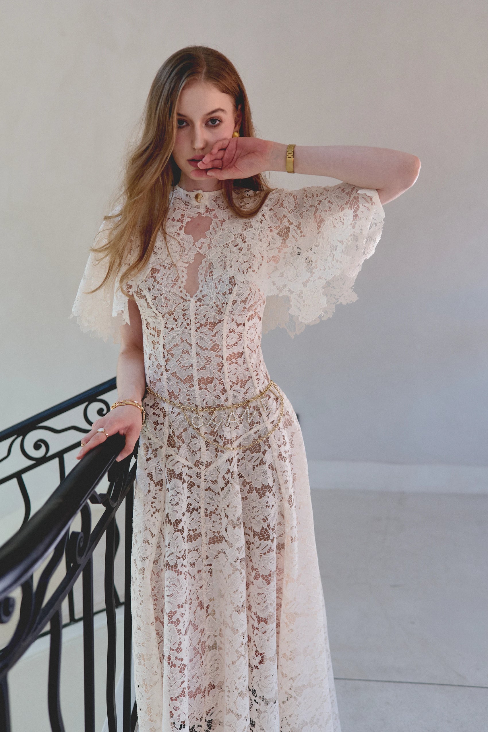 Paris Cape Dress - White