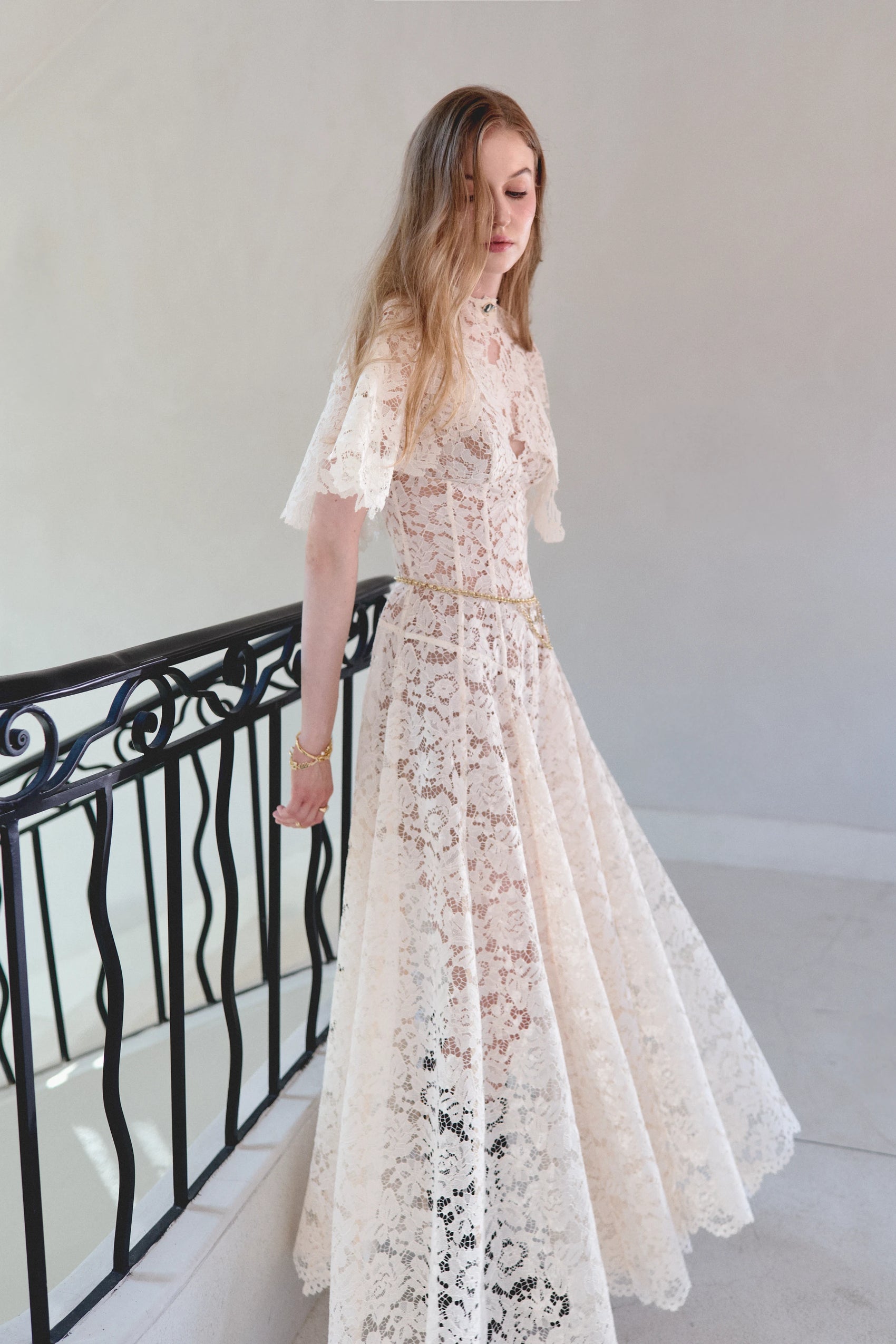 Paris Cape Dress - White